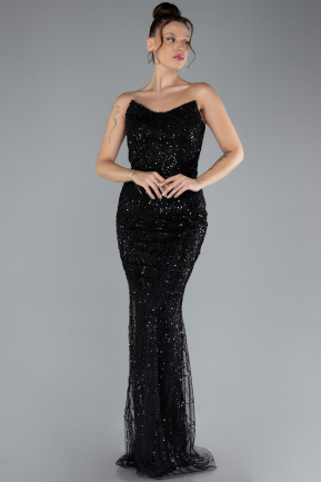 Robe de Soirée Longue Noir ABU4382