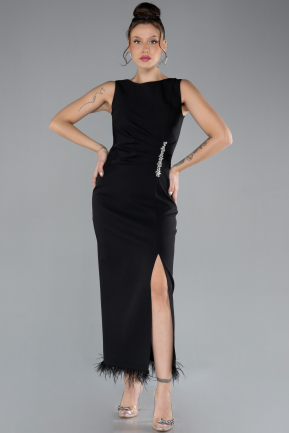 Robe De Soirée Midi Noir ABK2169