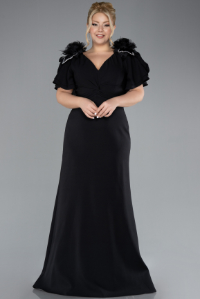 Robe de Soirée Grande Taille Longue Noir ABU4353