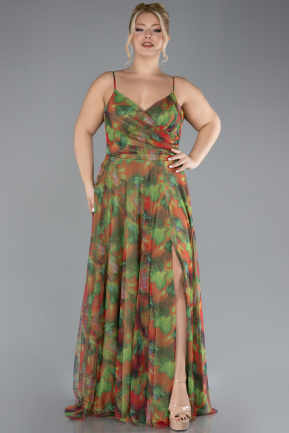 Robe Grande Taille Longue Pistache vert ABU4355