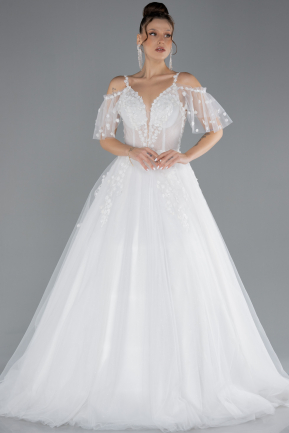 Robe de Mariée Grande Taillev Longue Blanc ABU4451