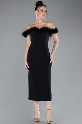 Robe de Cérémonie Midi Noir ABU4473