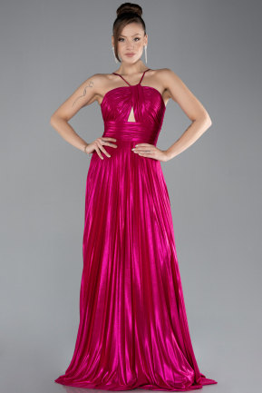 Robe de Soirée Longue Fushia ABU4497