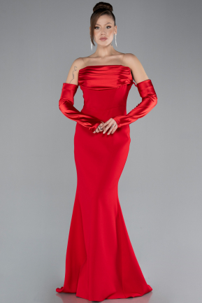 Robe De Soirée Longue Rouge ABU4398