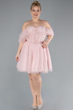 Robe De Mariée Grande Taille Mini Poudre ABK2110