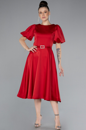 Robe de Cérémonie Satin Midi ABK1263