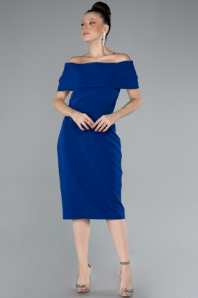 Robe de Cérémonie Courte Bleu Saxe ABK2203