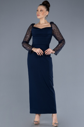 Robe de Cérémonie Midi Bleu Marine ABK2216