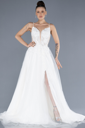 Robes de Mariage Longue Blanc ABU4566