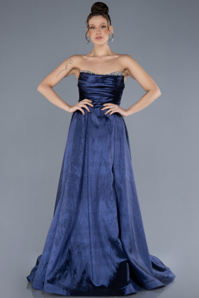 Robe de Soirée Longue Bleu Marine ABU4579