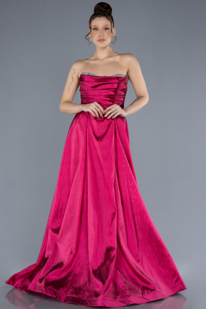 Robe de Soirée Longue Prune ABU4579