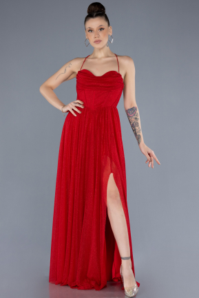 Robe de Soirée Longue Rouge ABU4596