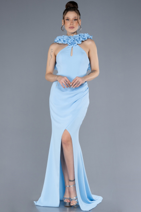 Robe de Soirée Longue Bleu clair ABU4610