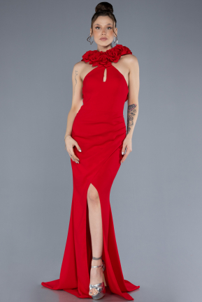 Robe de Soirée Longue Rouge ABU4610