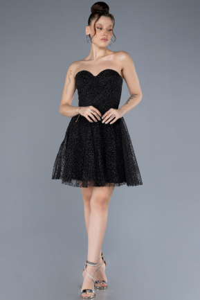 Robe De Soirée Courte Noir ABK2235