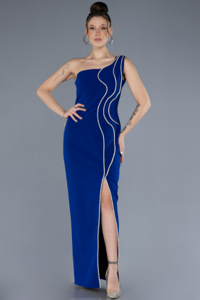 Robe de Cérémonie Midi Bleu Saxe ABK2236