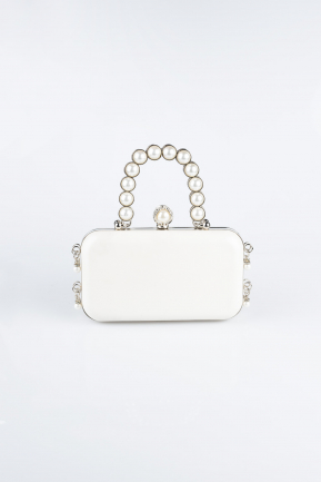 Sac de Soirée Luxe Cuir Blanc KC714