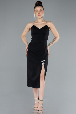 Robe de Cérémonie Midi Noir ABK2250