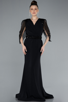 Robe Grande Taille Longue Noir ABU4668