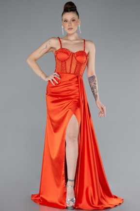 Robe de Soirée Satin Longue ABU3030