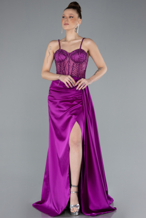 Robe de Soirée Satin Longue ABU3030