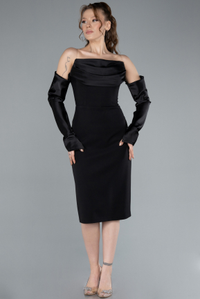 Robe de Cérémonie Midi Noir ABK2273