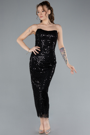 Robe de Cérémonie Midi Noir ABK2260