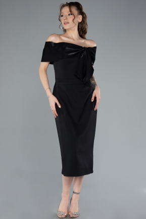 Robe De Soirée Midi Noir ABK2263