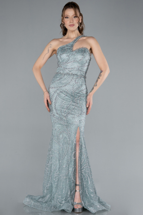 Robe de Soirée Longue Menthe ABU4697