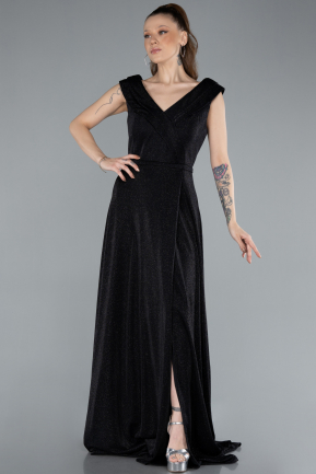 Robe De Soirée Grande Taille Longue Noir ABU4718