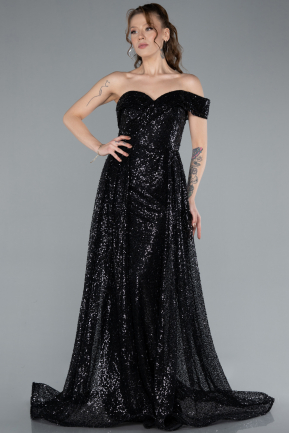 Robe de Soirée Longue Noir ABU4691