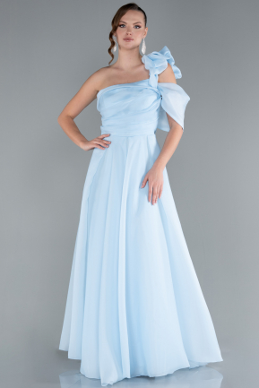 Robe de Soirée Longue Bleu clair ABU4727