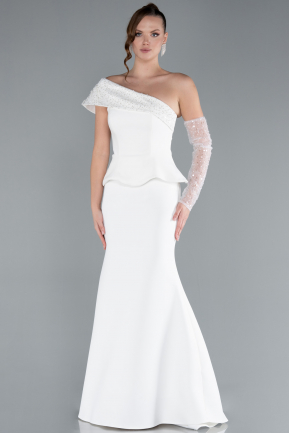 Robe de Soirée Longue Blanc ABU4730