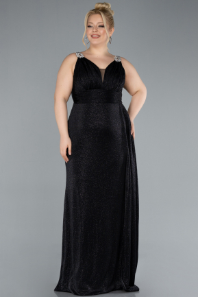 Robe Grande Taille Longue Noir ABU4748