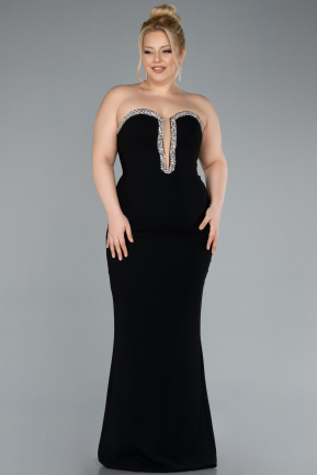 Robe De Mariée Grande Taille Longue Noir ABU4688