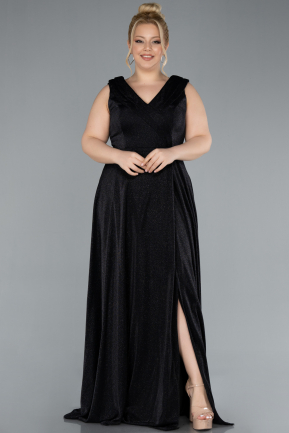 Robe De Soirée Grande Taille Longue Noir ABU4718