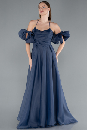 Robe de Soirée Longue Bleu Marine ABU4773