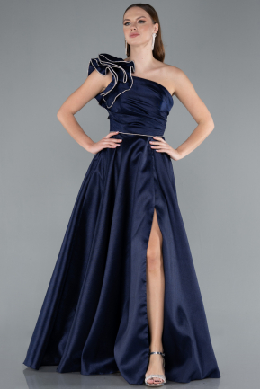 Robe de Soirée Longue Bleu Marine ABU4782