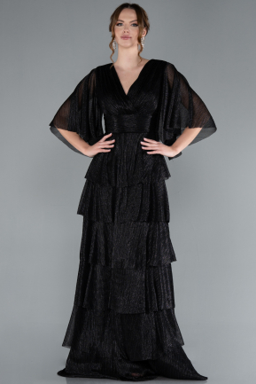 Robe De Fiançailles Grande Taille Longue Noir ABU4191