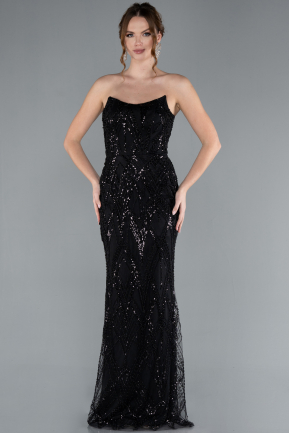 Robe de Soirée Longue Noir ABU4775