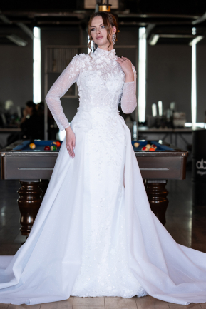 Robes de Mariage Longue Blanc ABG115