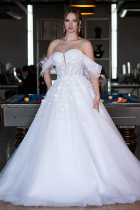 Robes de Mariage Longue Blanc ABG101