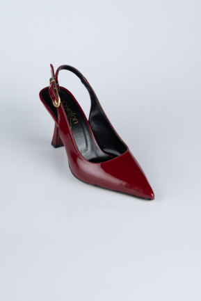 Chaussure de soirée Cuir Verni Rouge Bordeaux ABR1130