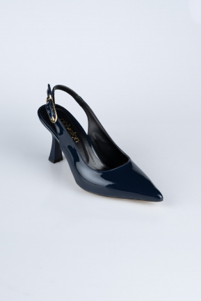 Chaussure de soirée Cuir Verni Bleu Marine ABR1130