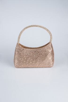 Sac De Soirée Luxe Pierreux Rose VT915
