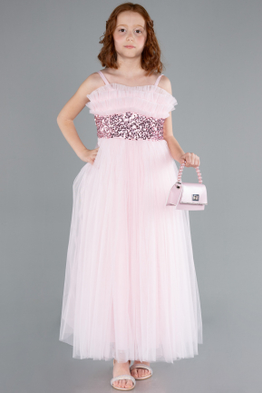 Robe de Soirée Enfants Longue Poudre ABU4830