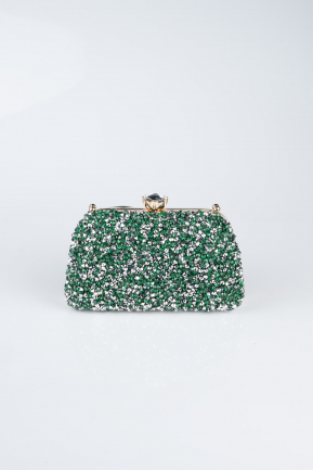 Sac de Soirée Luxe Couleur daim Émeraude SH849