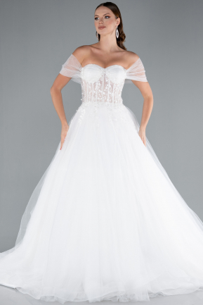 Robes de Mariage Longue Blanc ABG126
