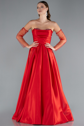 Robe de Soirée Longue Rouge ABU4846