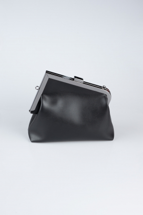 Sac de Soirée Cuir Noir KC475